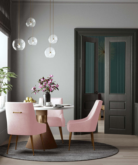 Solene Beaumont Pleated Performance Velvet Dining Chair - image 2