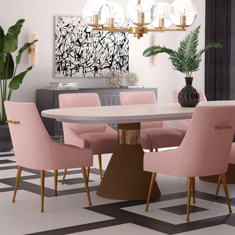 Solene Beaumont Pleated Performance Velvet Dining Chair - image 9