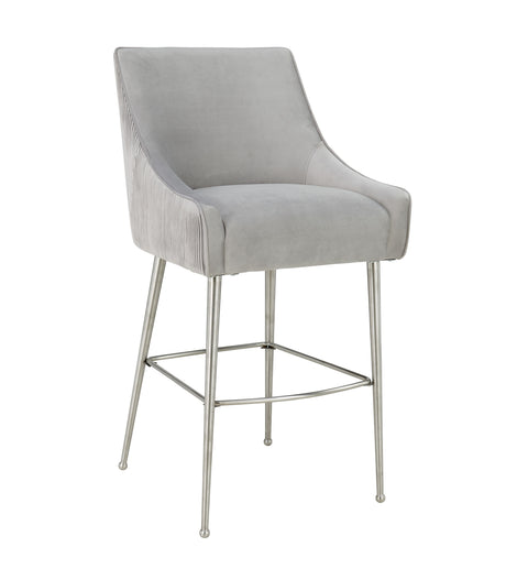 Solene Beaumont Pleated Performance Velvet Stool - image 1
