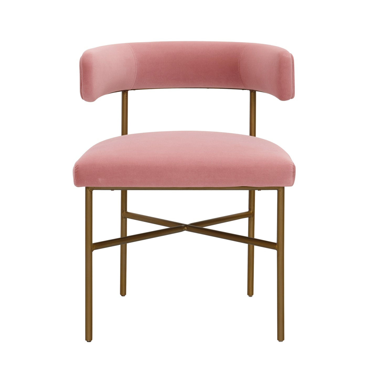 kinsley performance velvet chair in blush