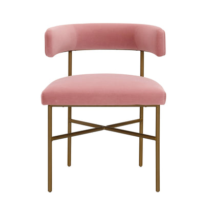 Kinsley Performance Velvet Chair in Blush