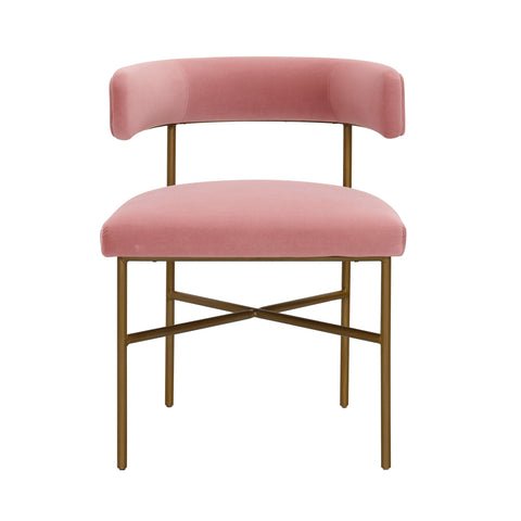 Kinsley Performance Velvet Chair in Blush