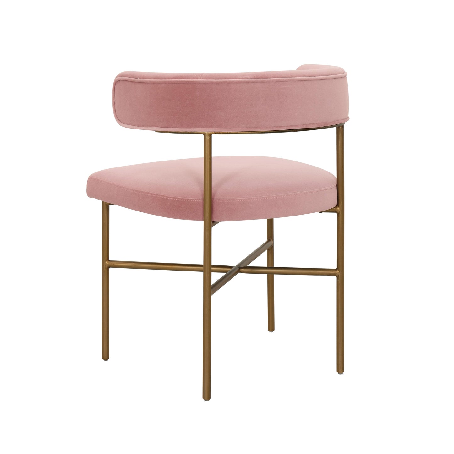 kinsley performance velvet chair in blush