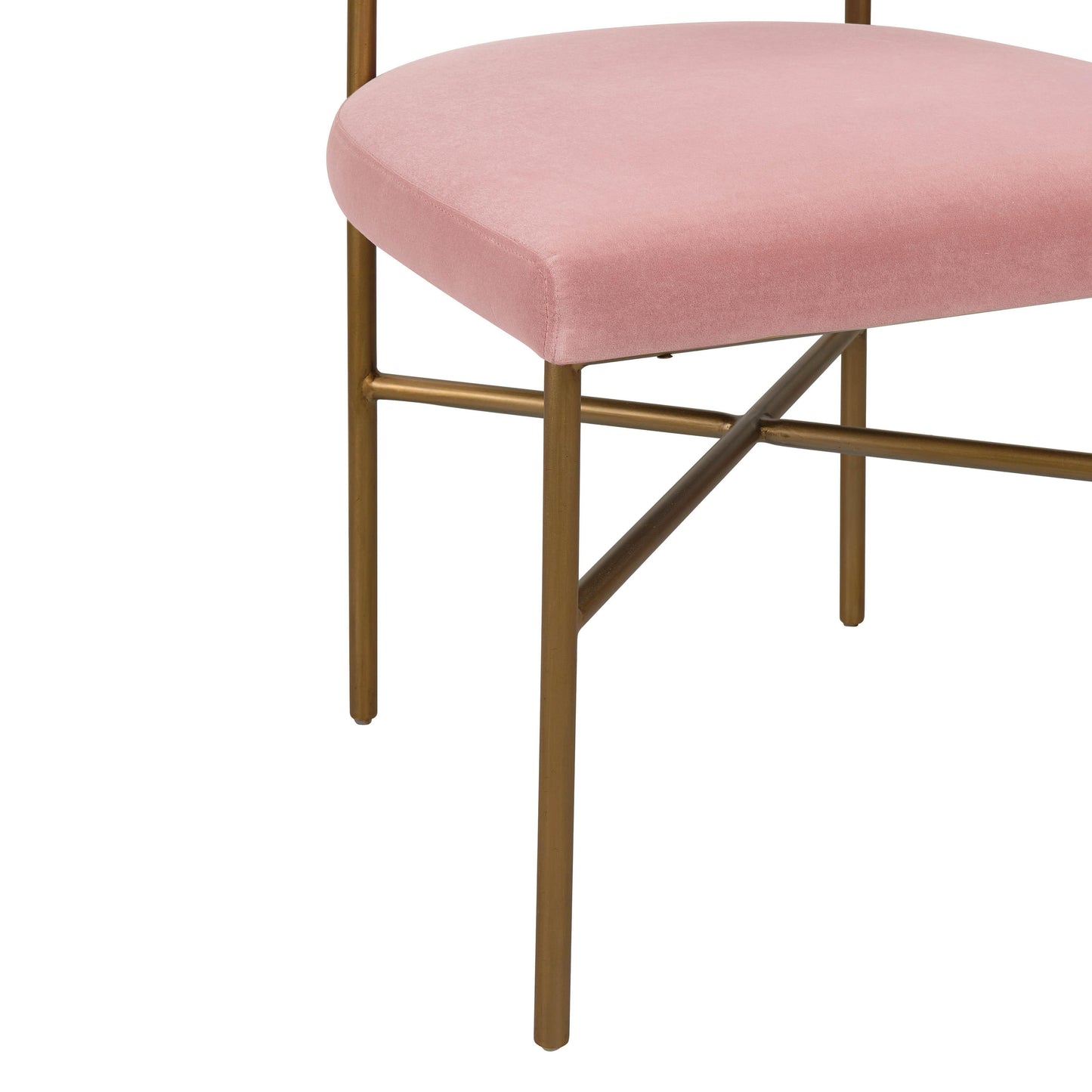 kinsley performance velvet chair in blush