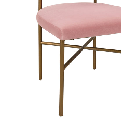 Kinsley Performance Velvet Chair in Blush