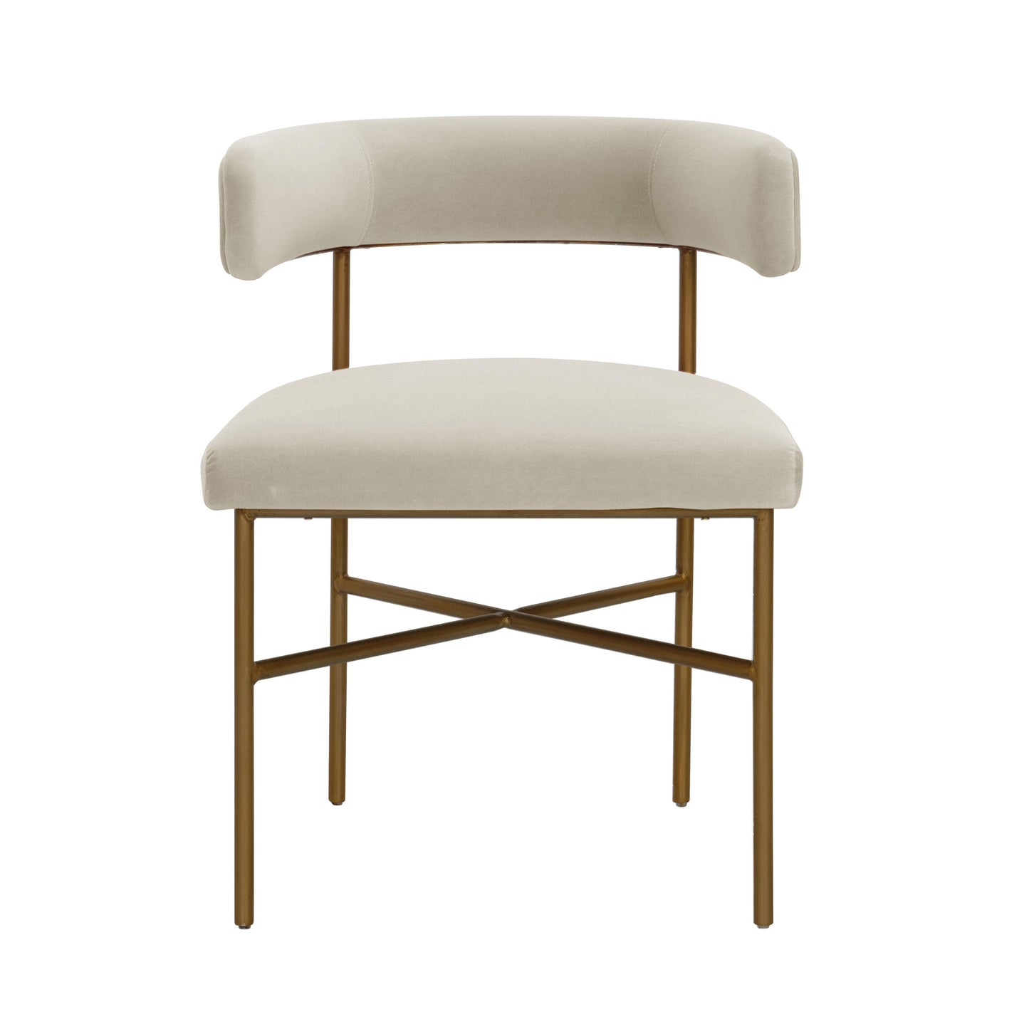 kinsley performance velvet chair in cream