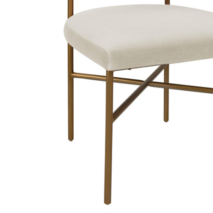 Kinsley Performance Velvet Chair in Cream