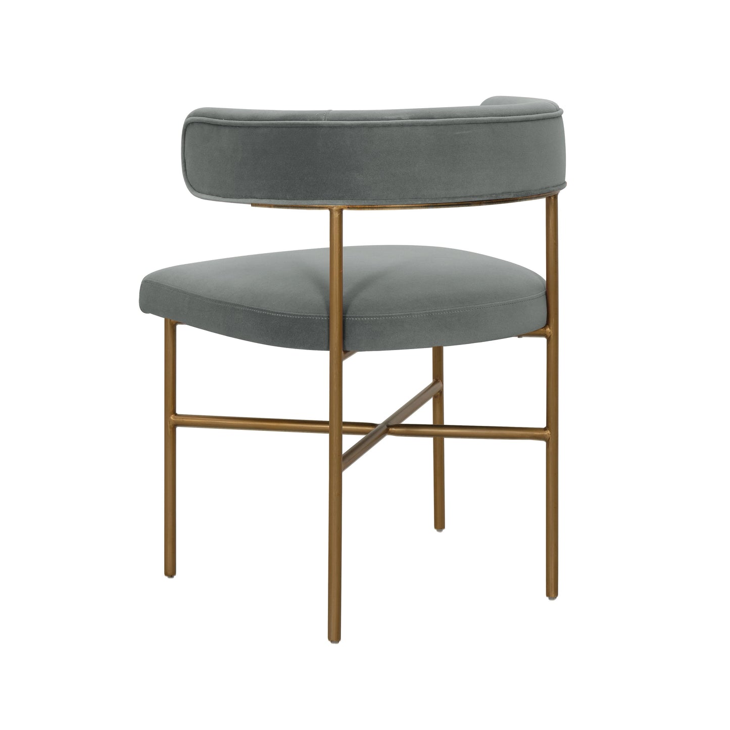 kinsley performance velvet chair in grey