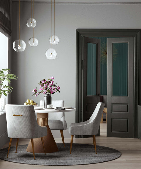 Solene Beaumont Pleated Performance Velvet Dining Chair - image 2