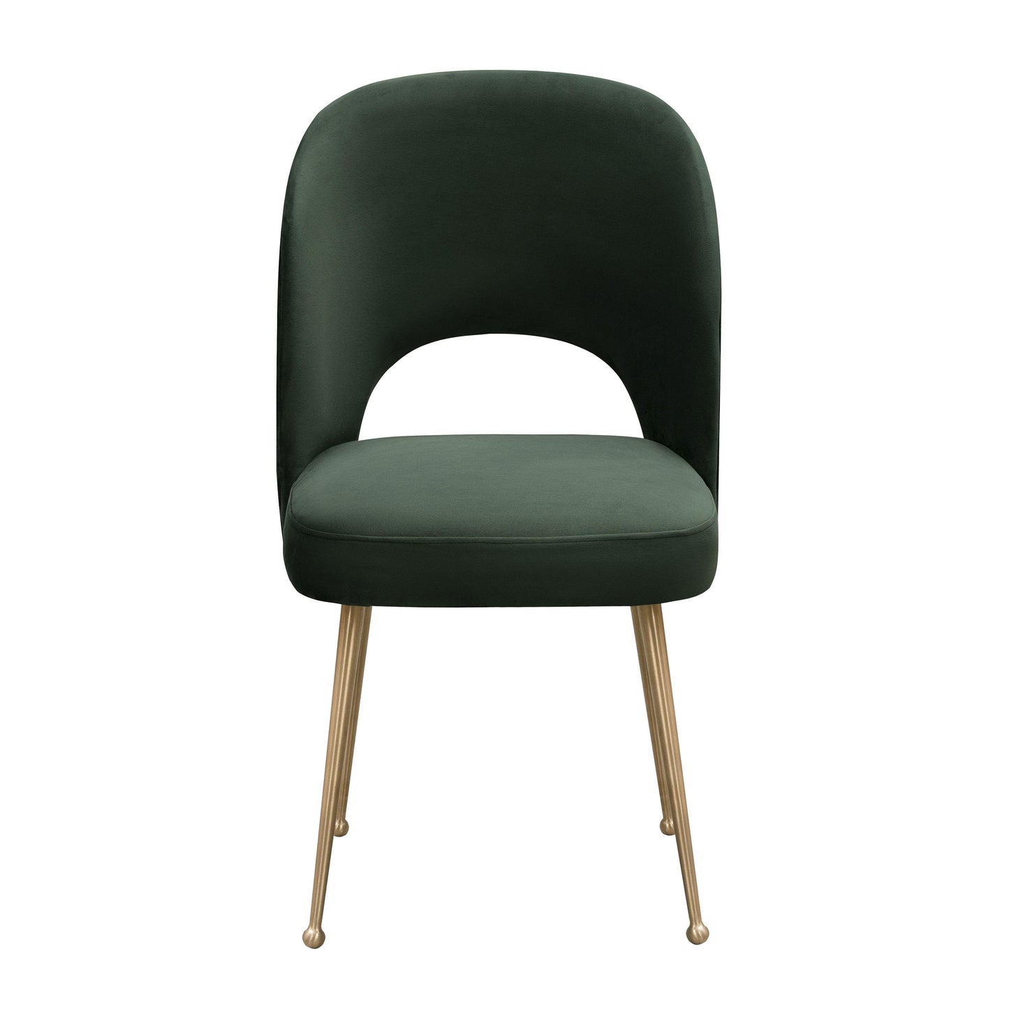 dachshund forest green velvet chair