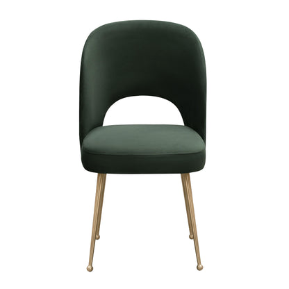 Dachshund Forest Green Velvet Chair