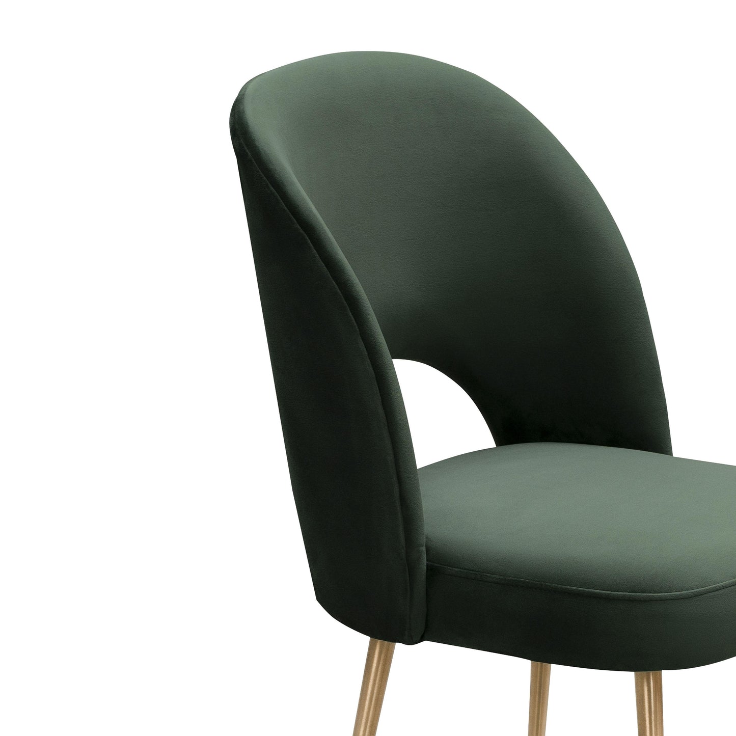 dachshund forest green velvet chair