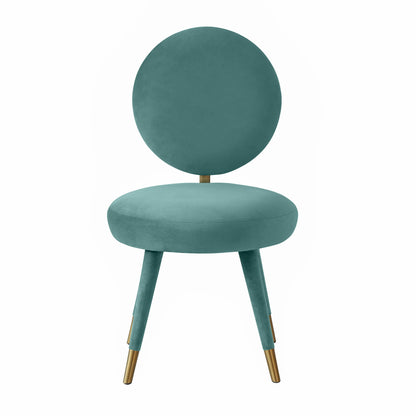 Boba Sea Blue Velvet Dining Chair