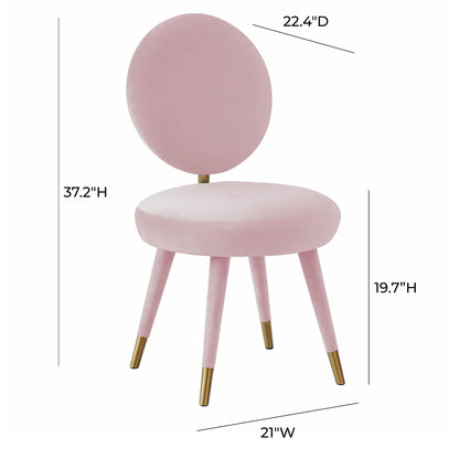 Boba Bubblegum Velvet Dining Chair