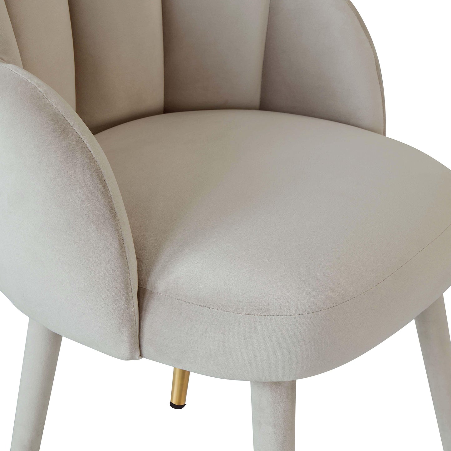 keira light grey velvet dining chair