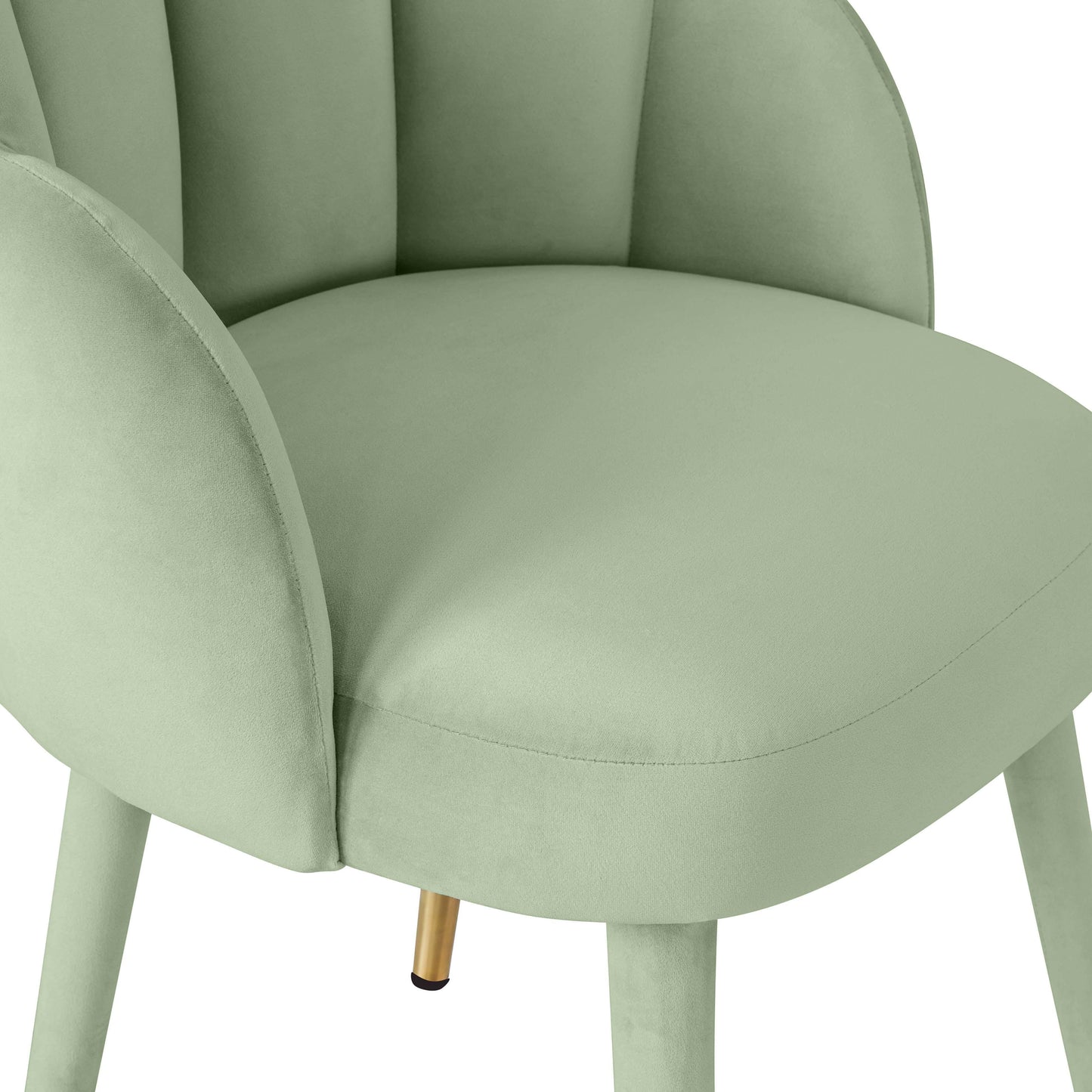 keira moss green velvet dining chair