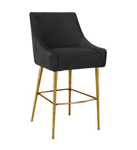 Solene Beaumont Pleated Performance Velvet Stool - image 1
