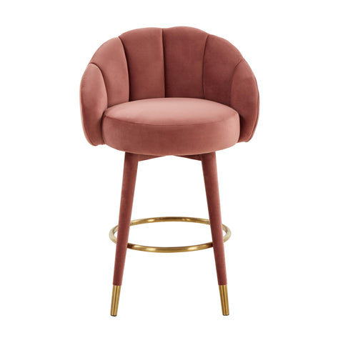 Madrid Salmon Swivel Counter Stool