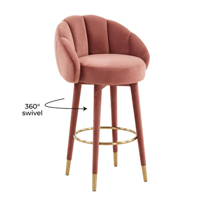 Madrid Salmon Swivel Bar Stool