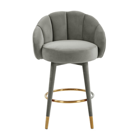 Madrid Light Grey Swivel Counter Stool