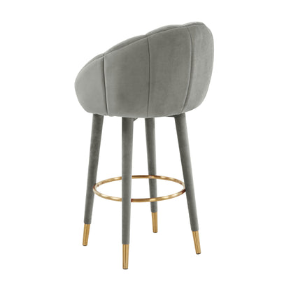 Madrid Light Grey Swivel Bar Stool