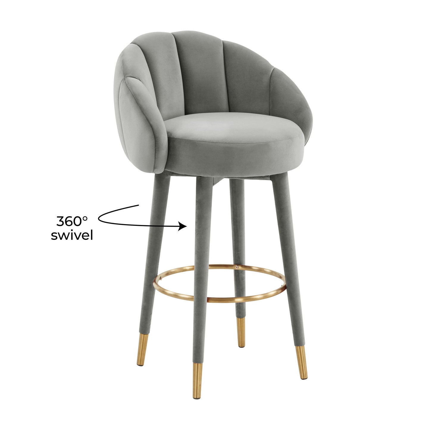 madrid light grey swivel bar stool