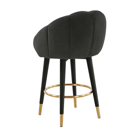 Madrid Black Swivel Counter Stool