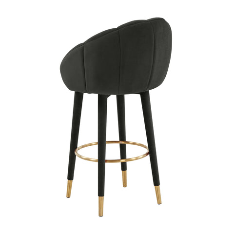 Madrid Black Swivel Bar Stool