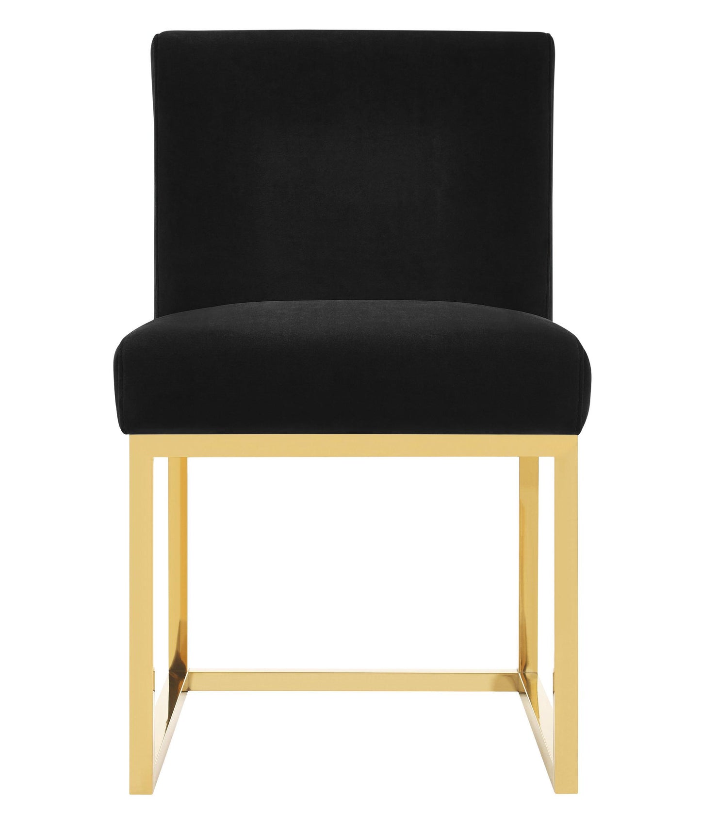 ember black velvet chair