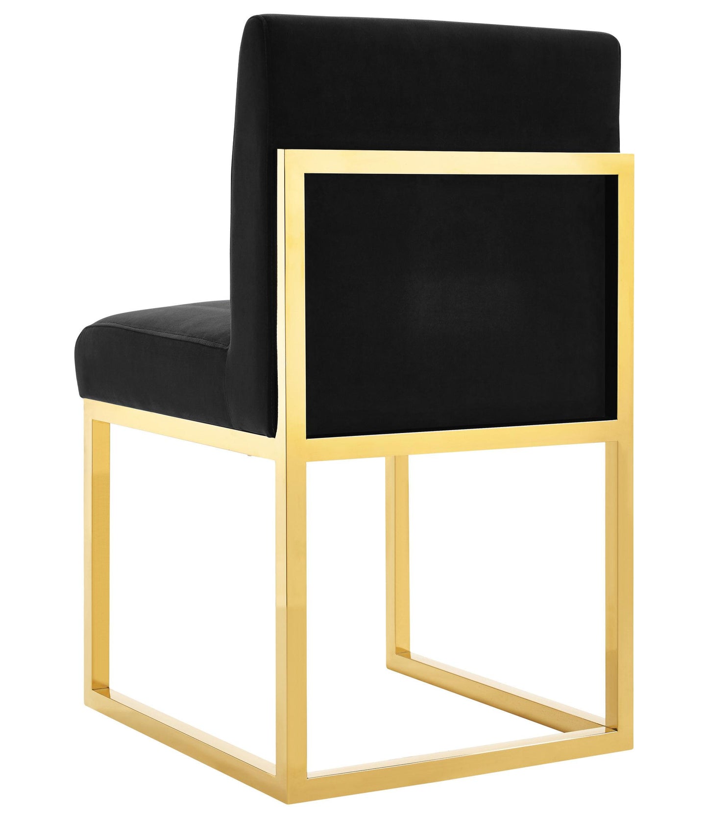 ember black velvet chair