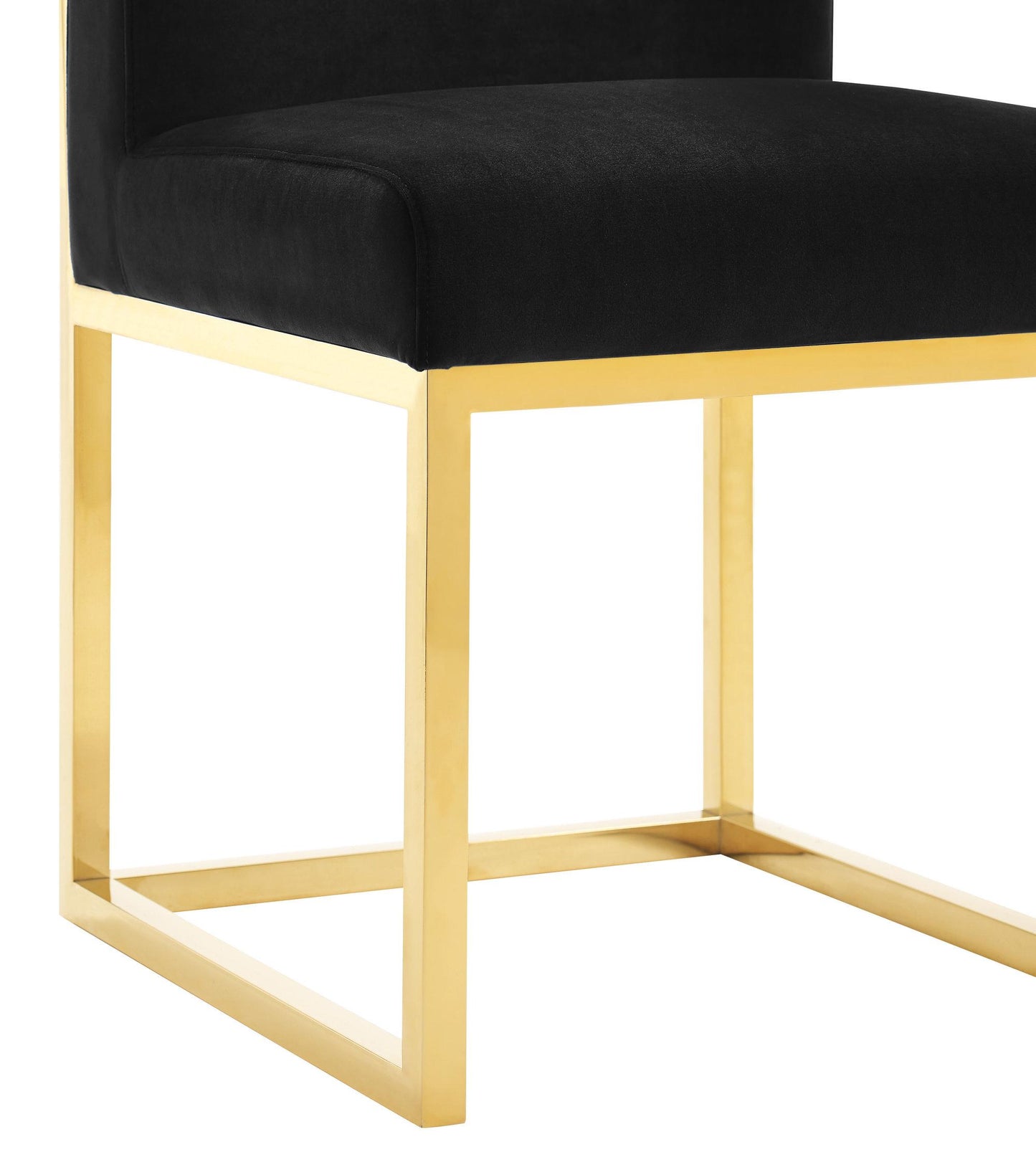 ember black velvet chair