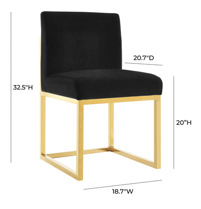 Ember Black Velvet Chair