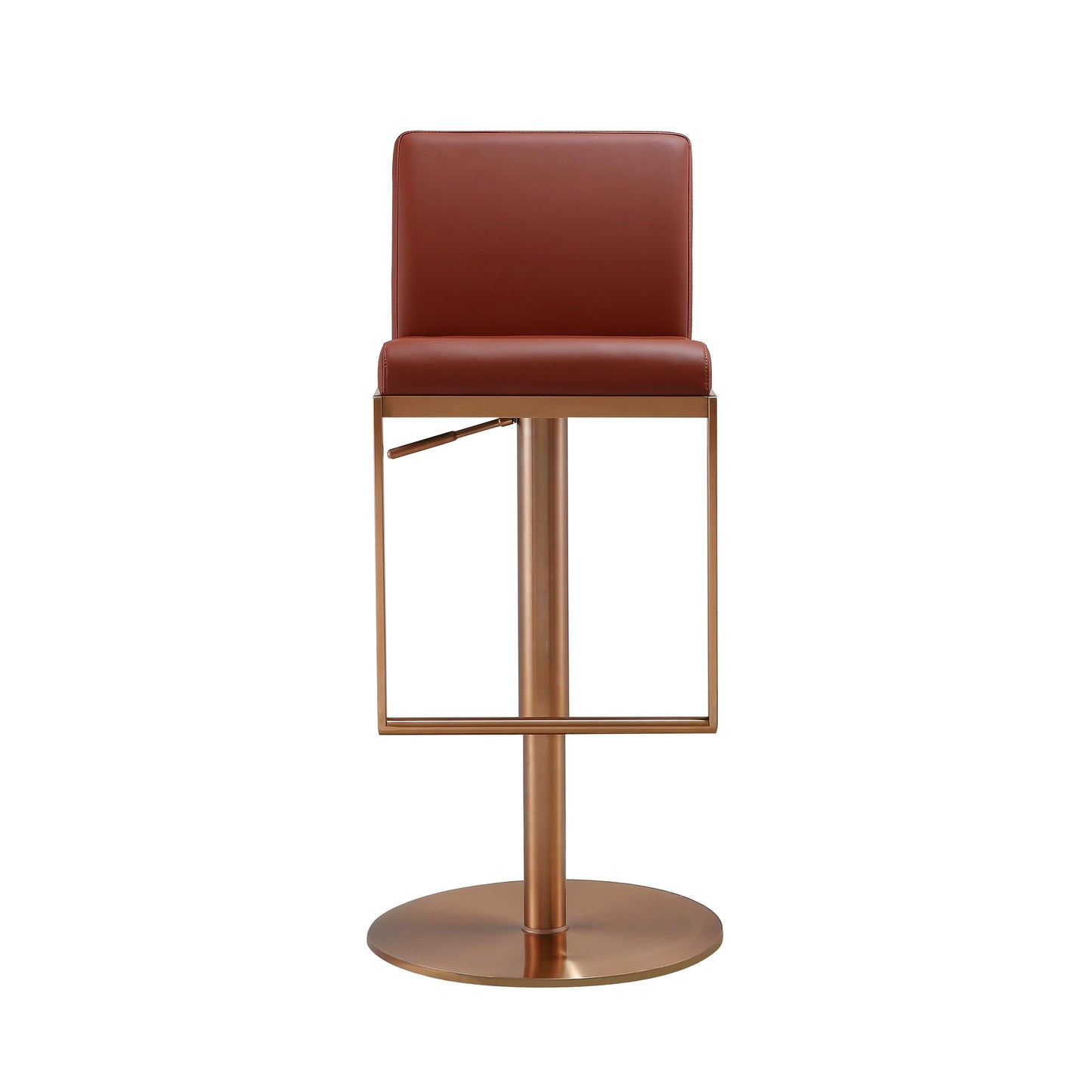 willa saddle brown and rose gold adjustable stool