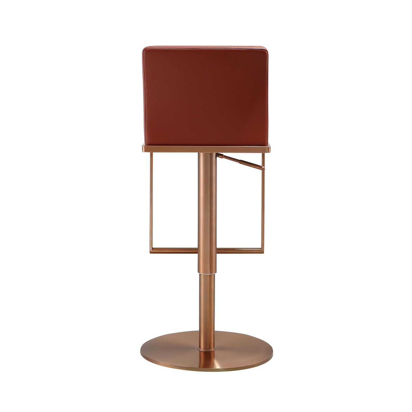 willa saddle brown and rose gold adjustable stool