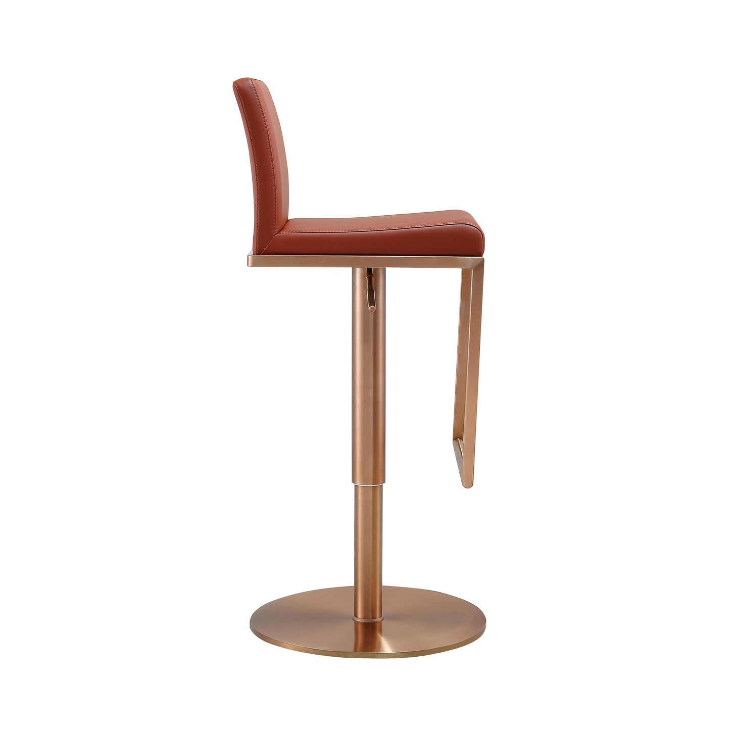 willa saddle brown and rose gold adjustable stool