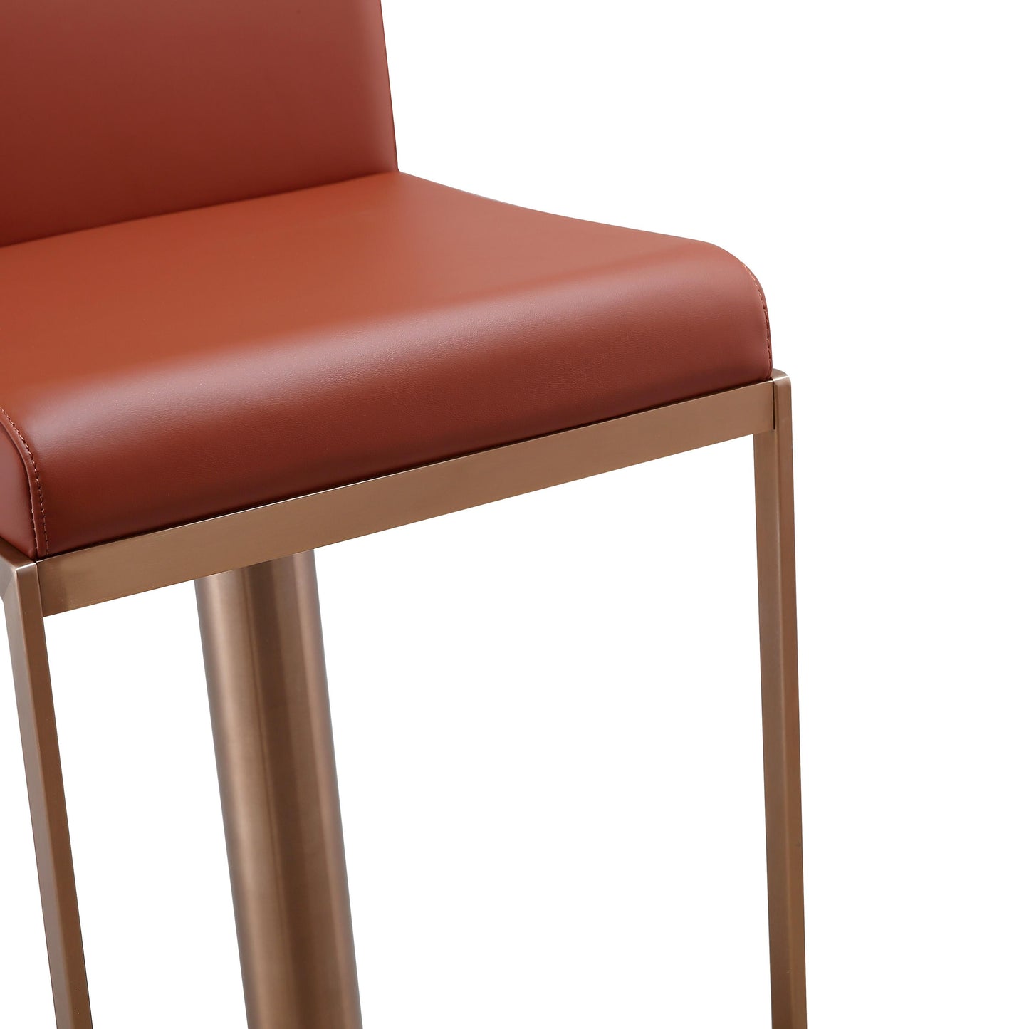 willa saddle brown and rose gold adjustable stool