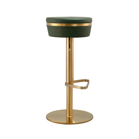 Camilla Malachite Green and Gold Adjustable Stool