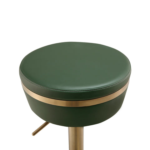 Camilla Malachite Green and Gold Adjustable Stool