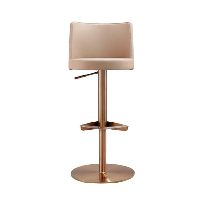 Flute Cafe Au Lait and Rose Gold Adjustable Stool