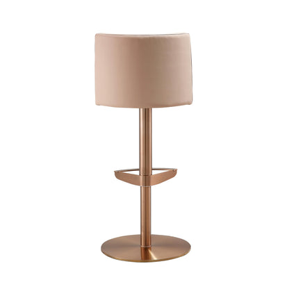 Flute Cafe Au Lait and Rose Gold Adjustable Stool