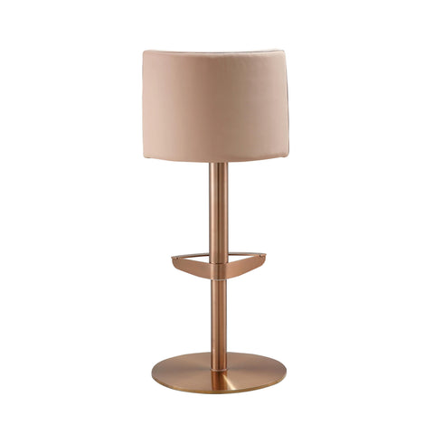 Flute Cafe Au Lait and Rose Gold Adjustable Stool