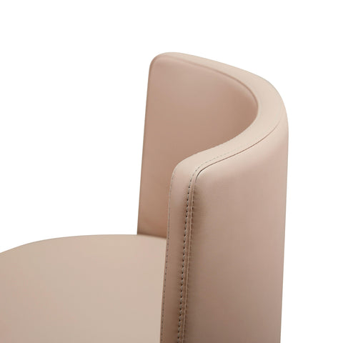 Flute Cafe Au Lait and Rose Gold Adjustable Stool
