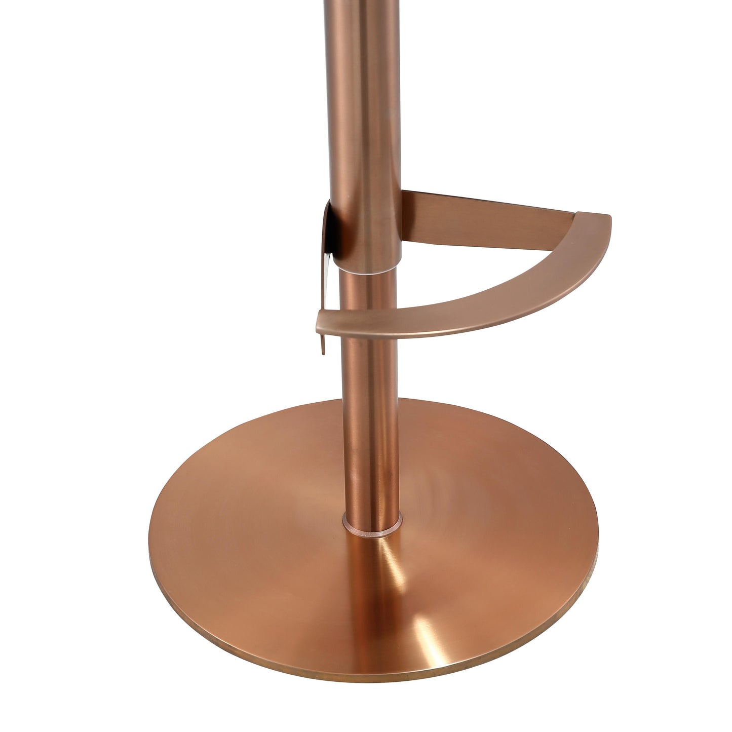 flute cafe au lait and rose gold adjustable stool