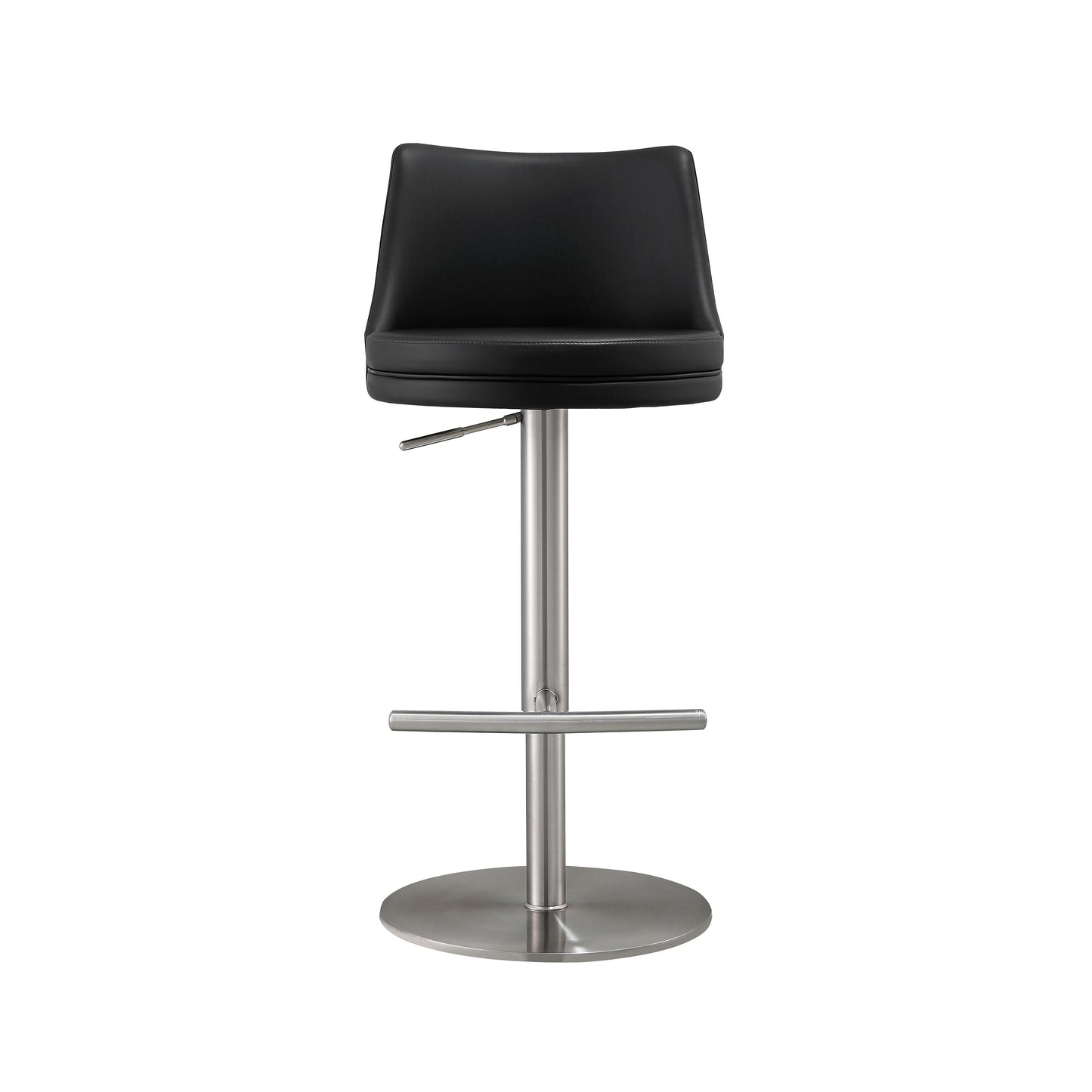 aria black and silver adjustable stool