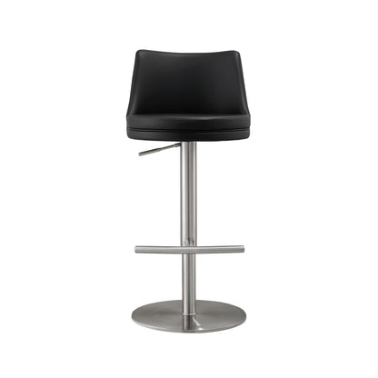 Aria Black and Silver Adjustable Stool