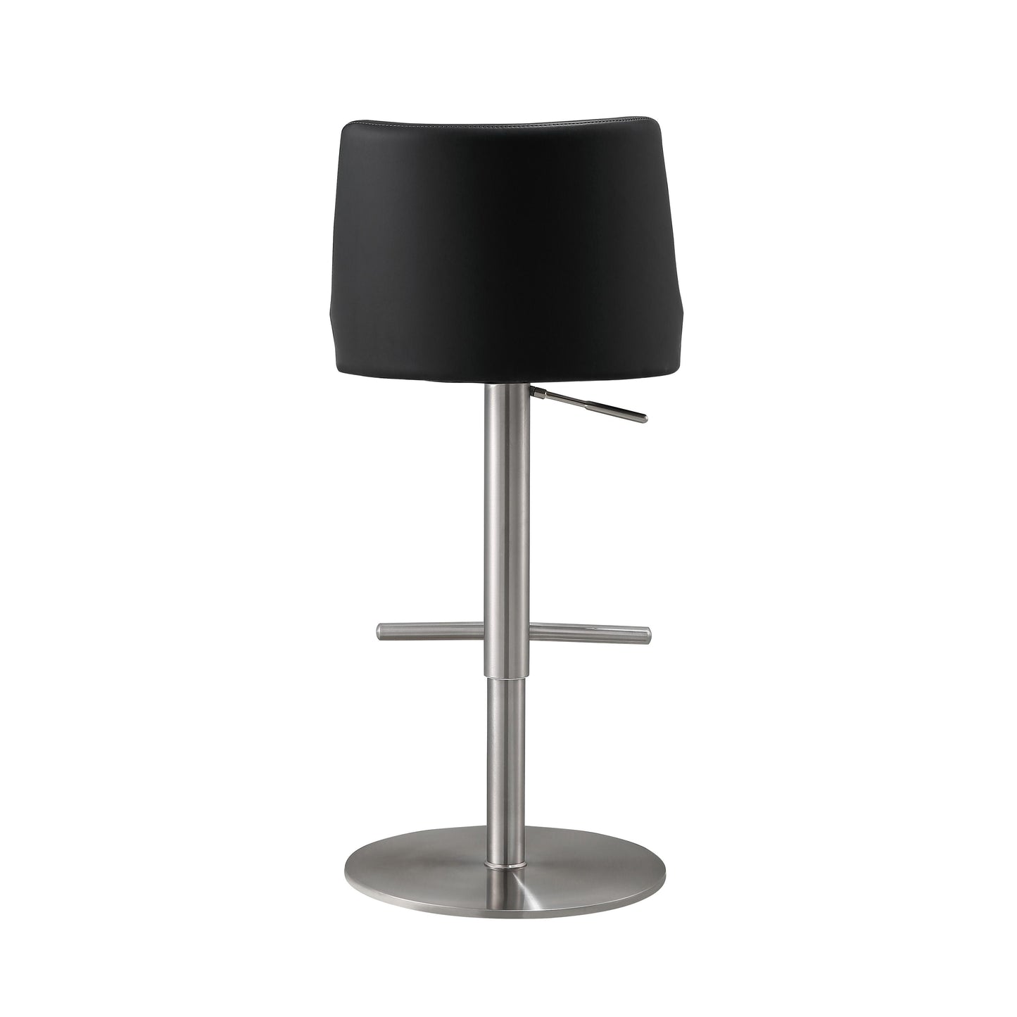 aria black and silver adjustable stool