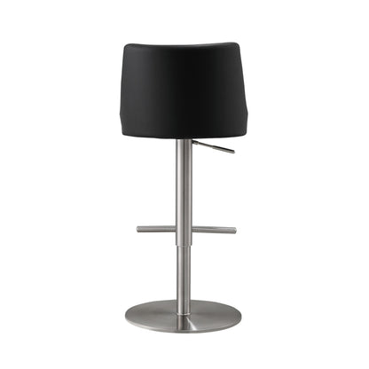 Aria Black and Silver Adjustable Stool