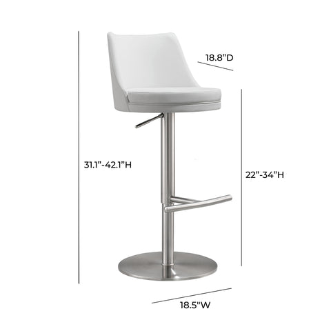 Ines Savoy Performance Vegan Leather Adjustable Stool - image 8