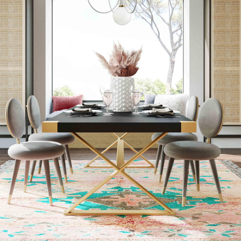 Dottie Black Lacquer Dining Table