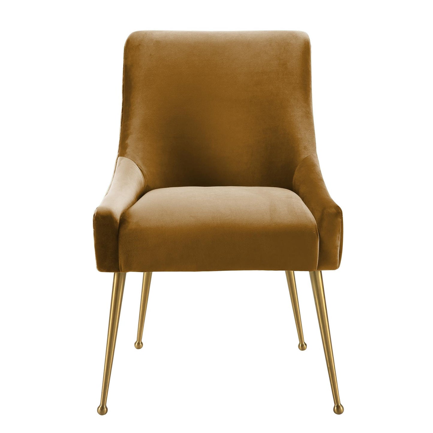 lyrical cognac velvet side chair